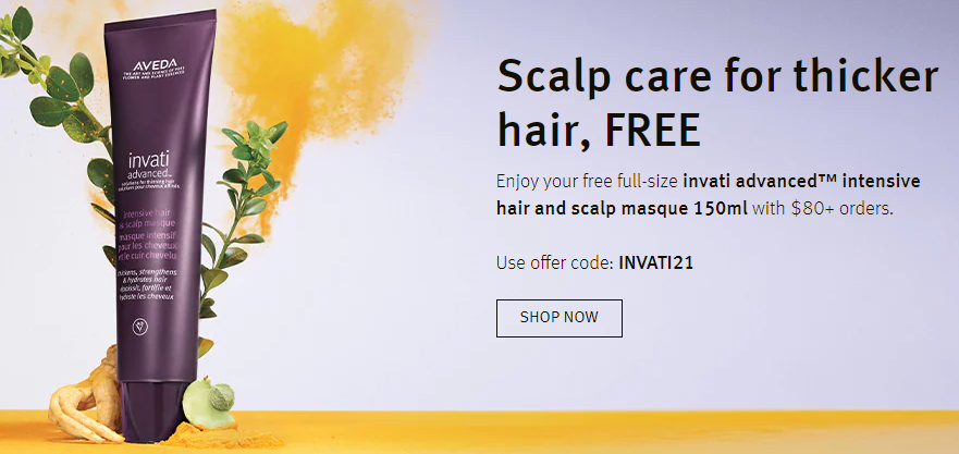 Enjoy free Invati advanced intensive hair & scalp masque 150ml on $80+ orders with coupon