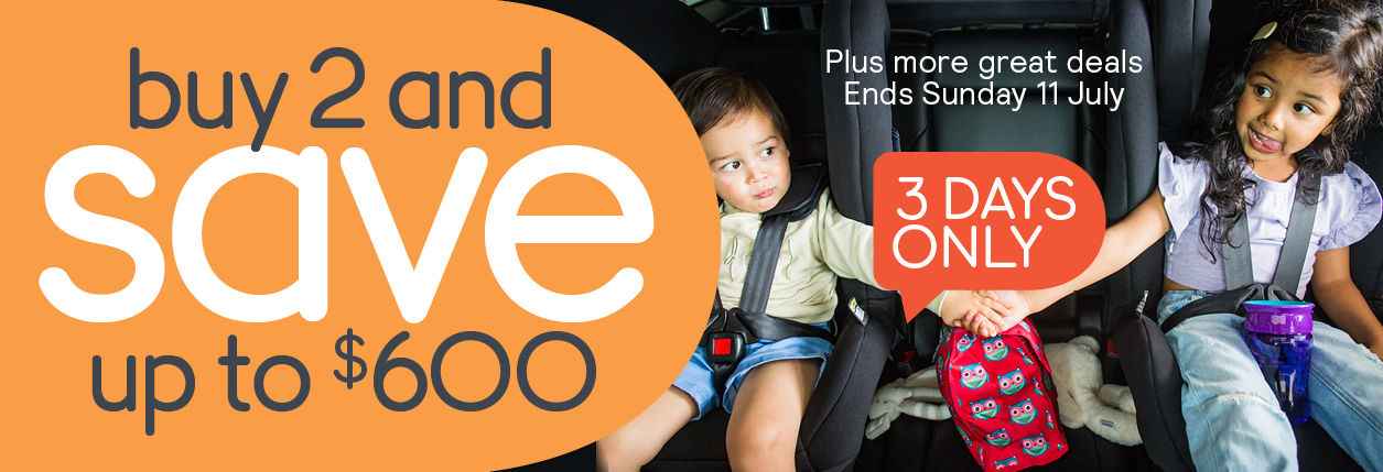 Up to $600 OFF when you buy 2 car seats