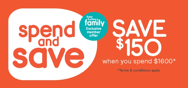 Baby Bunting Exclusive Member Offer - Spend and Save up to $150 OFF