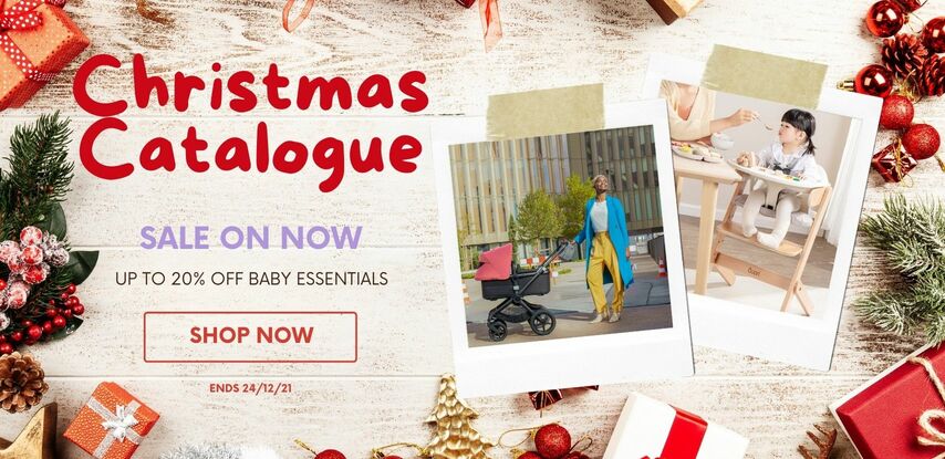 Baby Kingdom Christmas catalogue up to 20% OFF on Baby essentials including prams, cots, & more