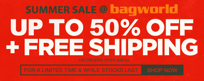 Shh, Up to 50% OFF RRP + extra 5% OFF with promo code @ Bagworld[Min. spend $49.95]