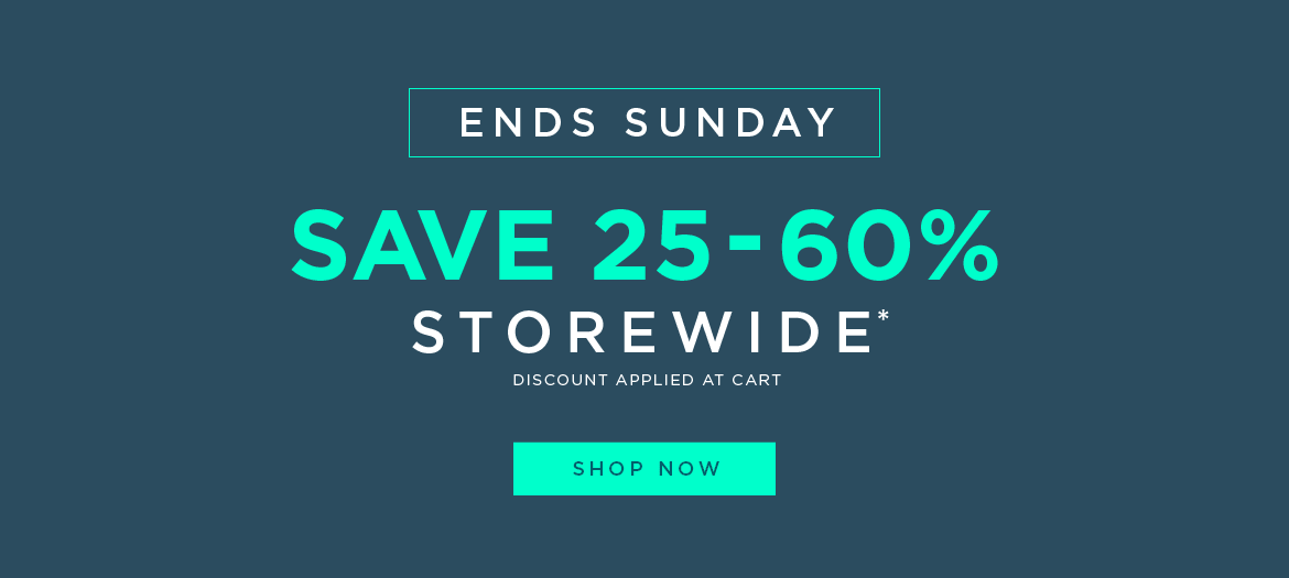 Save 25-60% OFF sitewide