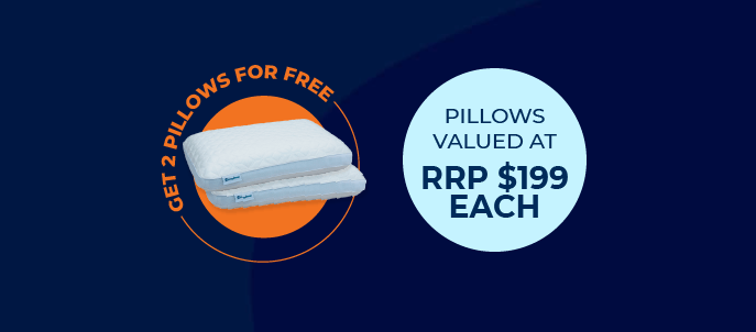 Receive 2 FREE Sleepyhead luxury gel pillows when you buy Sleepyhead mattress