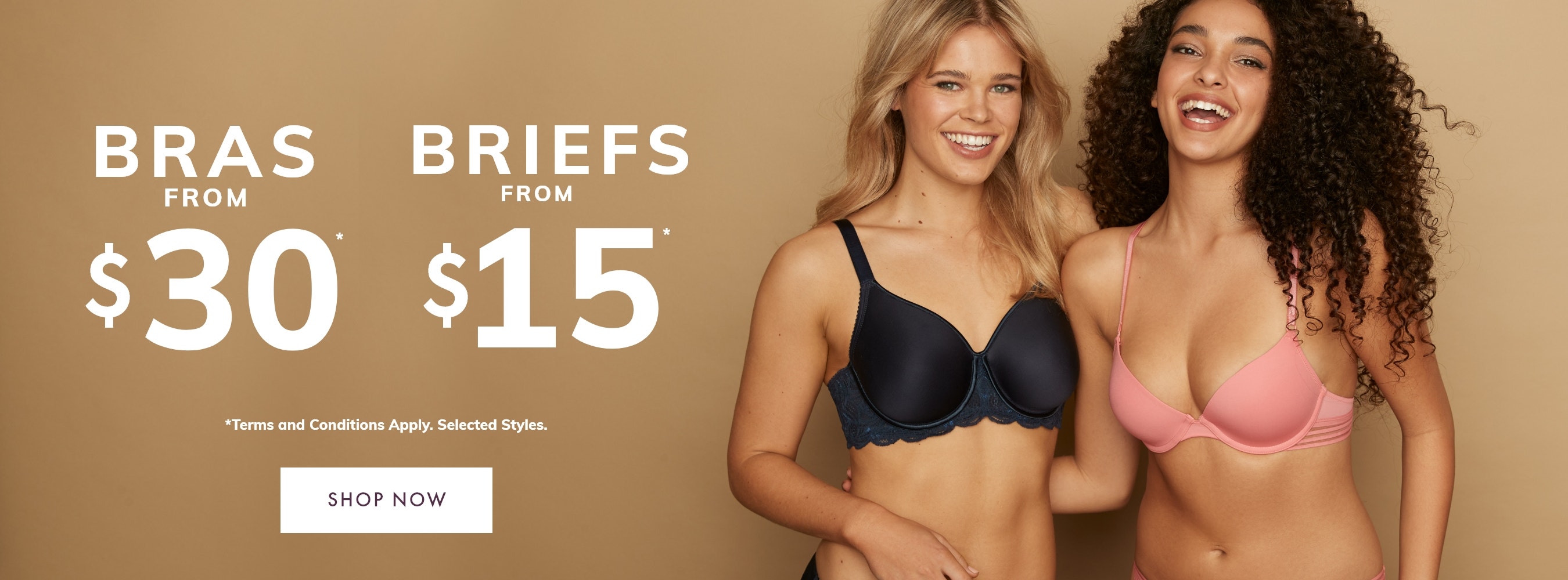 Shop bras from $30, briefs from $15 for a limited time