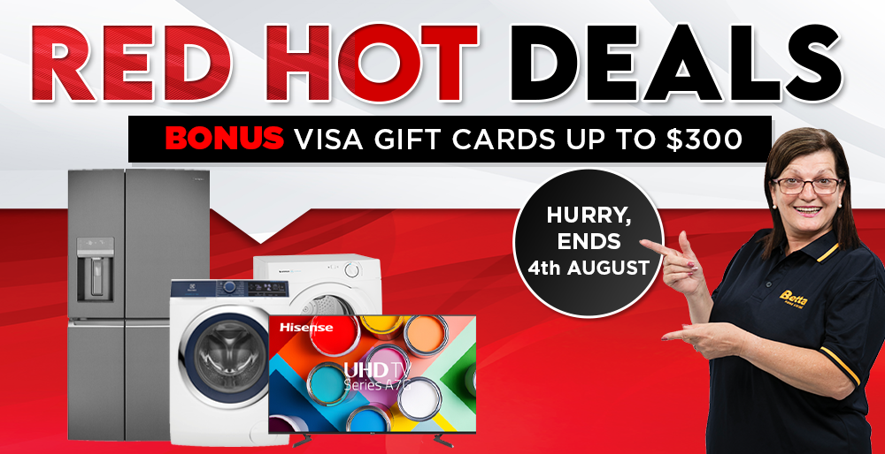 Bonus Visa Gift Cards up to $300 on selected appliances