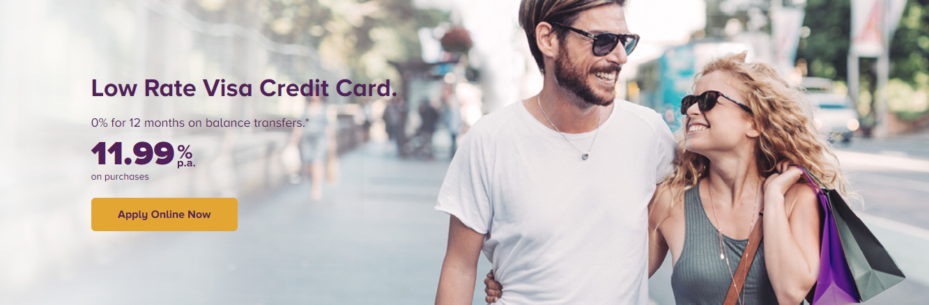 Receive up to 62 interest free days on purchases with Low Rate Visa Credit Card.