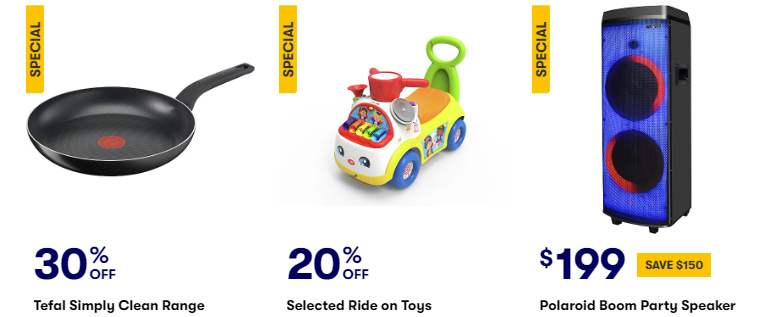 Big W Weekend Deals up to 50% OFF on tefal, toys, gaming & more