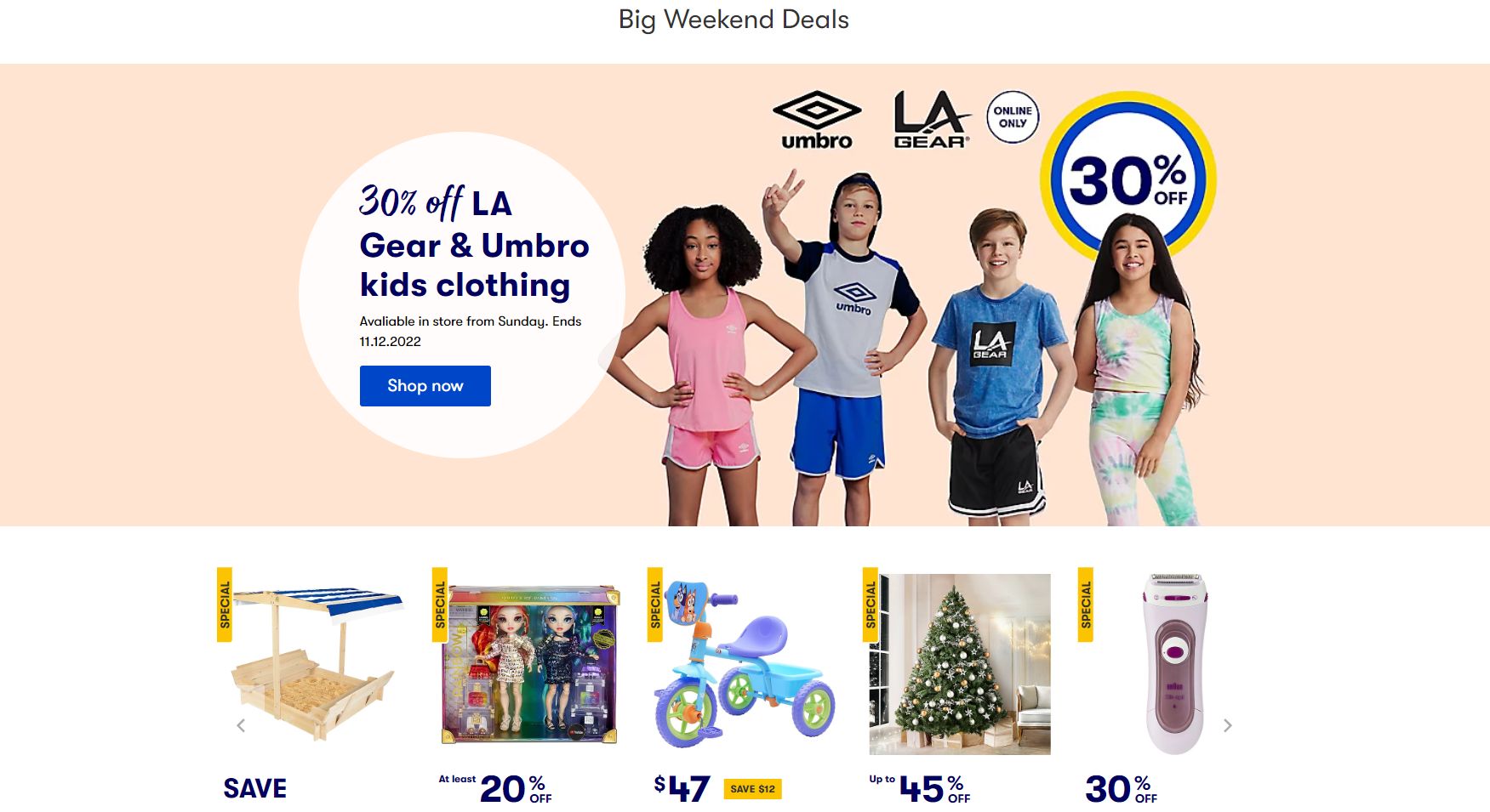 Big W Weekend Deals - 10-50% OFF toys, health & beauty, tech, sports, mobiles