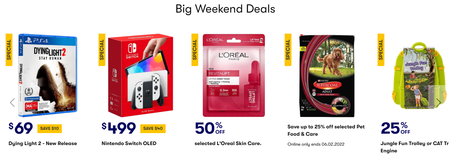 Big W Weekend deals Up to 50% OFF on L'Oreal skincare, books, cleaning & laundry, pet care & more