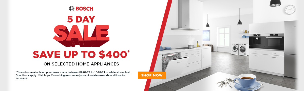 Up to $400 OFF on selected Bosch Home appliances