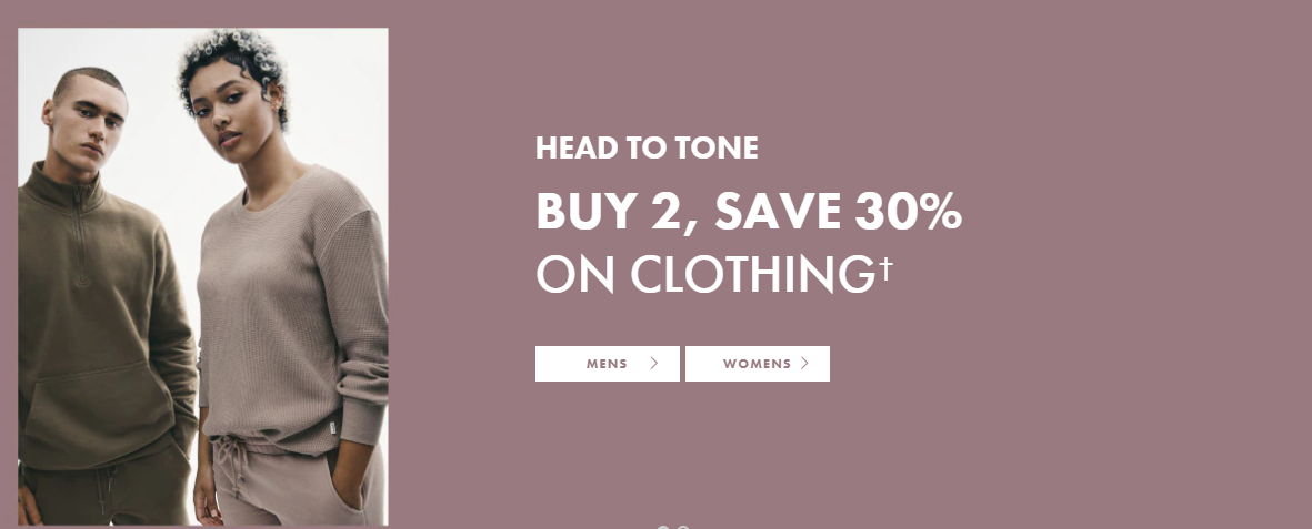 Save 30% OFF on clothing when you buy 2