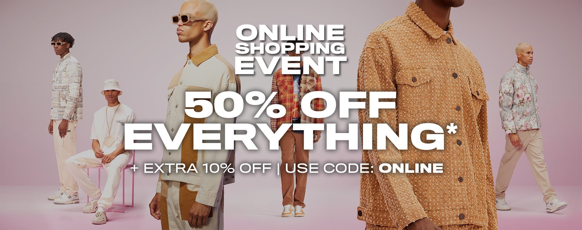 BoohooMAN 50% OFF everything plus extra 10% OFF