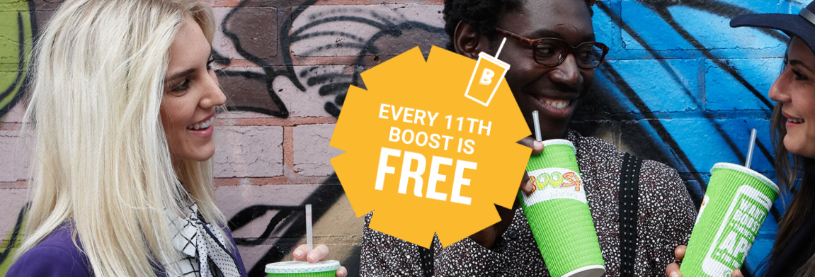 Get every 11th Boost Juice for FREE by joining Vibe Club