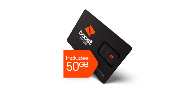 $25 OFF on $40 Prepaid SIM - on sale now $15 at Boost