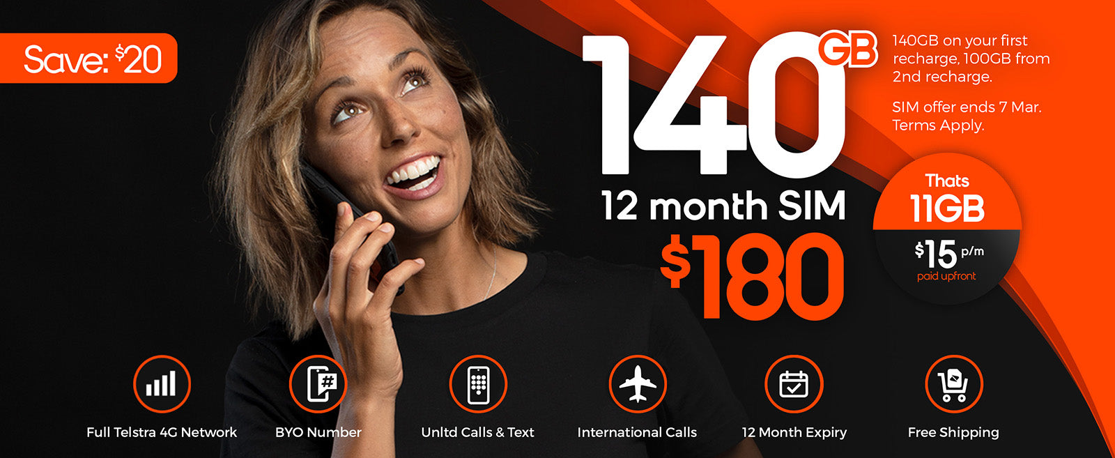 Boost Mobile Save $20 OFF on $200 Prepaid SIM now $180