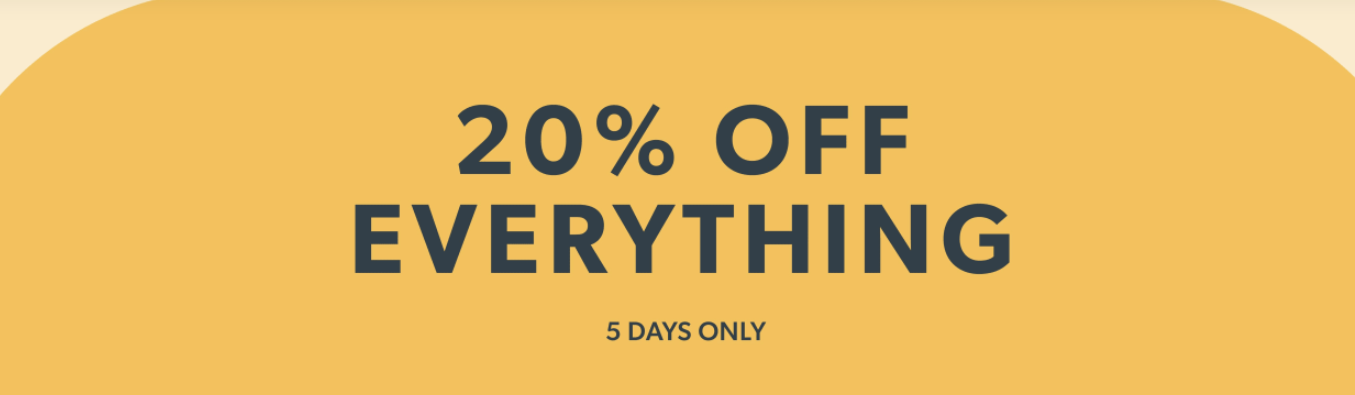 Take 20% OFF on everything at Brosa for limited time