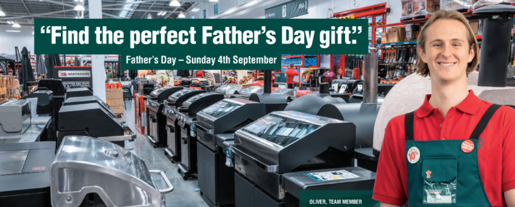 Shop gifts under $20, $50 & $100 at Bunning Father's Day catalogue
