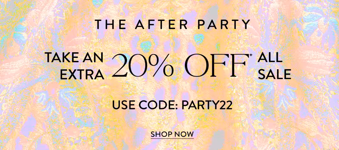 Take a further 20% OFF with this Camilla discount code