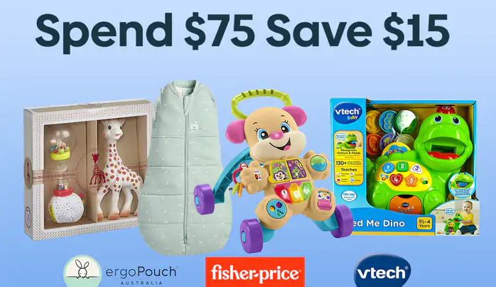 Catch Baby Christmas gifts: $15 OFF when you spend $75+ on toys, Free delivery OnePass