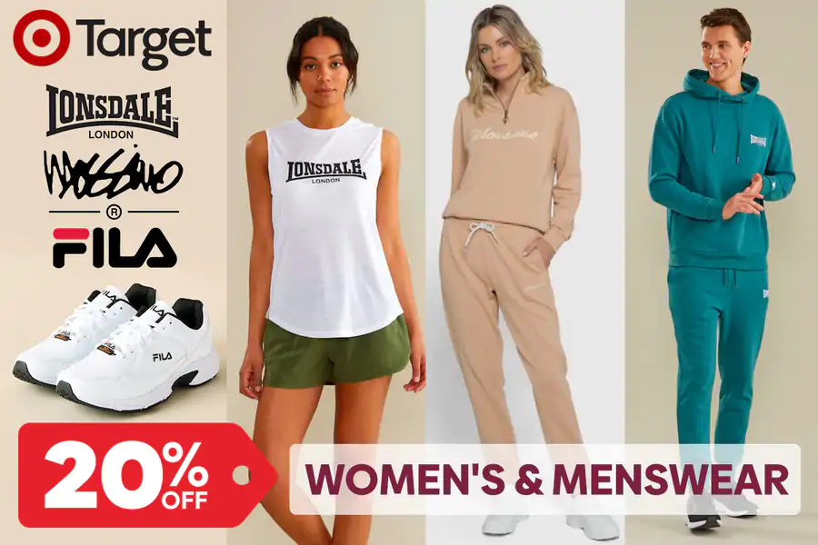 Catch 20% OFF Target women's & men's apparel