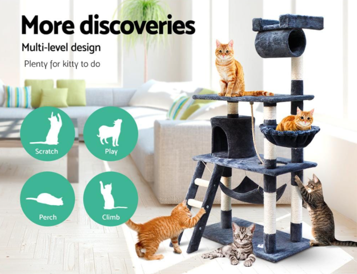Save $125 OFF on i.Pet Cat Tree / Scratching Post Tower $71.95 Shipped @ Home on the Swan