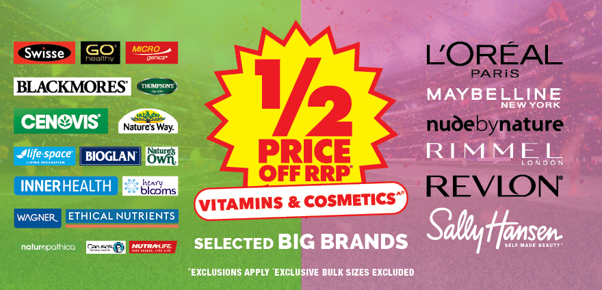 50% OFF RRP from GO Healthy, Musashi, Blackmores, Swisse, Nature's Way &more at Chemist Warehouse