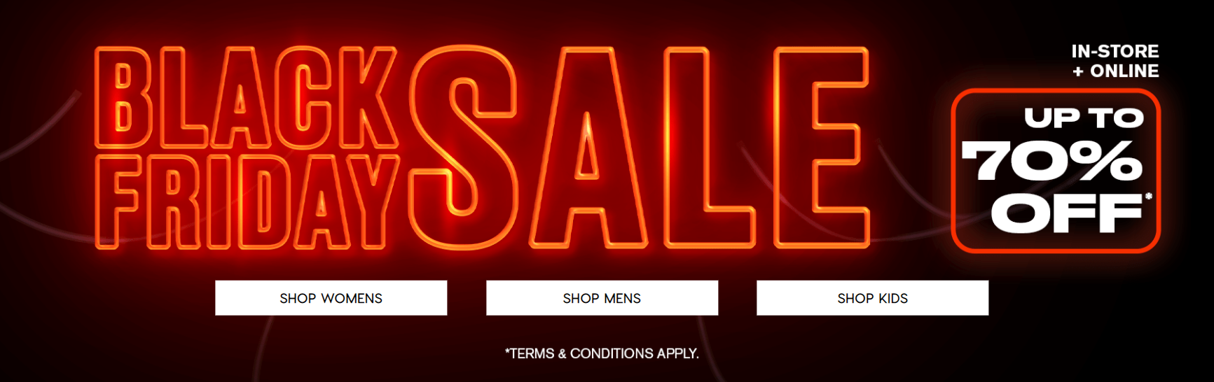 Save up to 60% OFF on men, women & kids styles