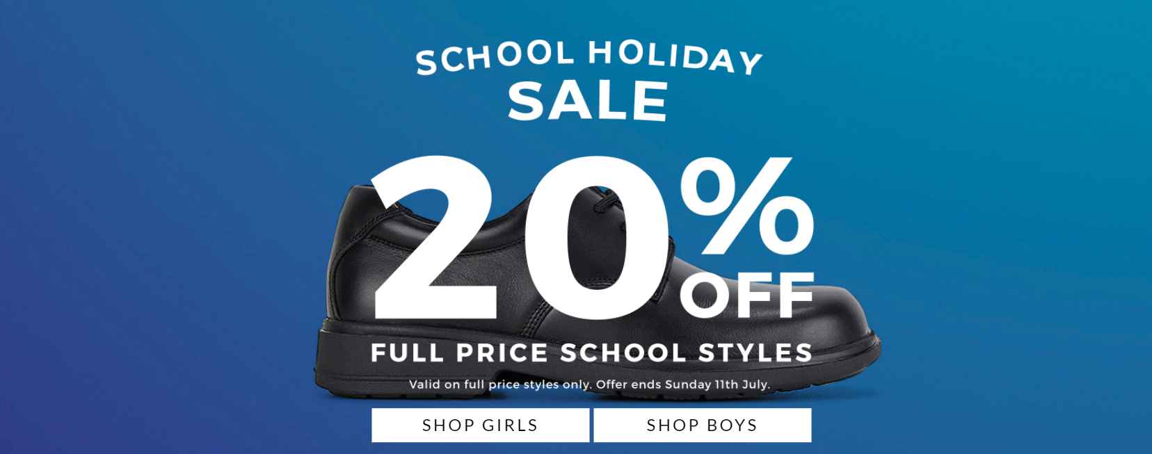 20% OFF full price school styles