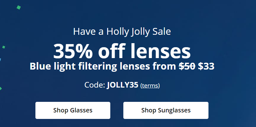 Extra 35% OFF lenses with promo code @ Clearly