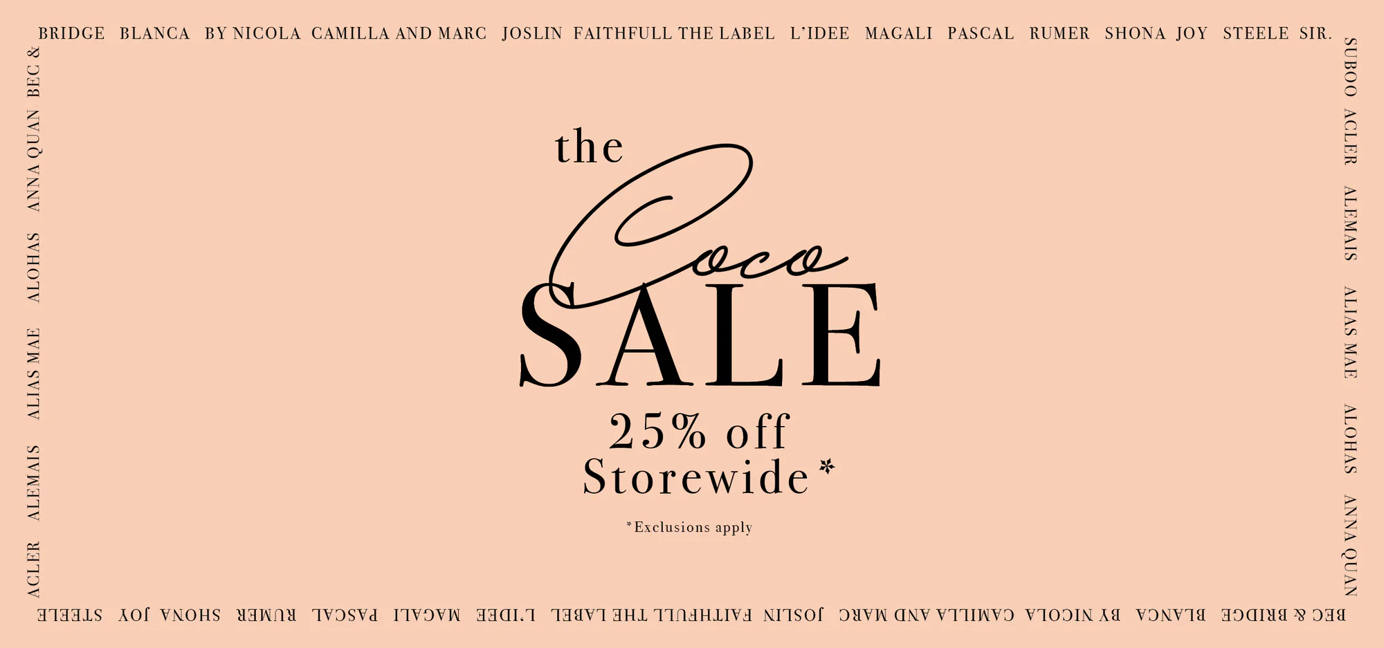 25% OFF storewide including designer styles at Coco & Lola