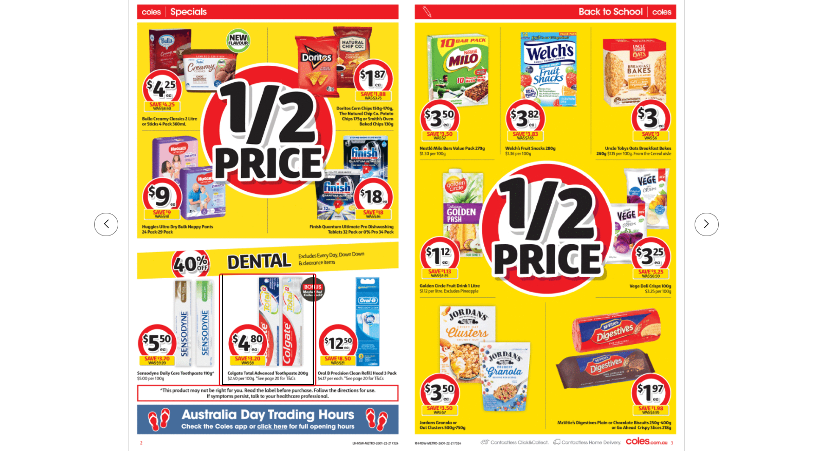Coles this week's catalogue up to 50% OFF on groceries, beauty & everyday essentials(until 1st Feb)