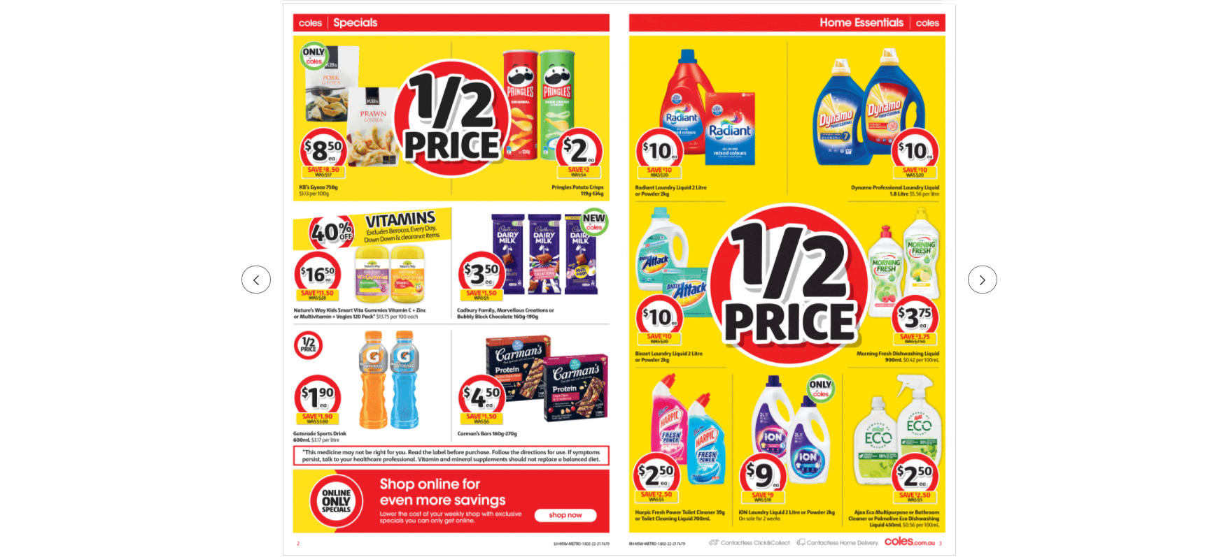 Coles this week's catalogue up to 50% OFF on groceries, beauty & everyday essentials(until 22nd Feb)