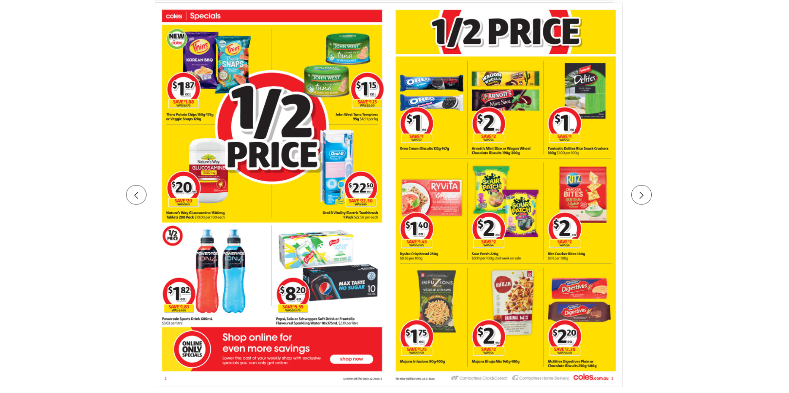 Coles this week's catalogue up to 50% OFF on groceries, beauty & everyday essentials(until 15th Mar)