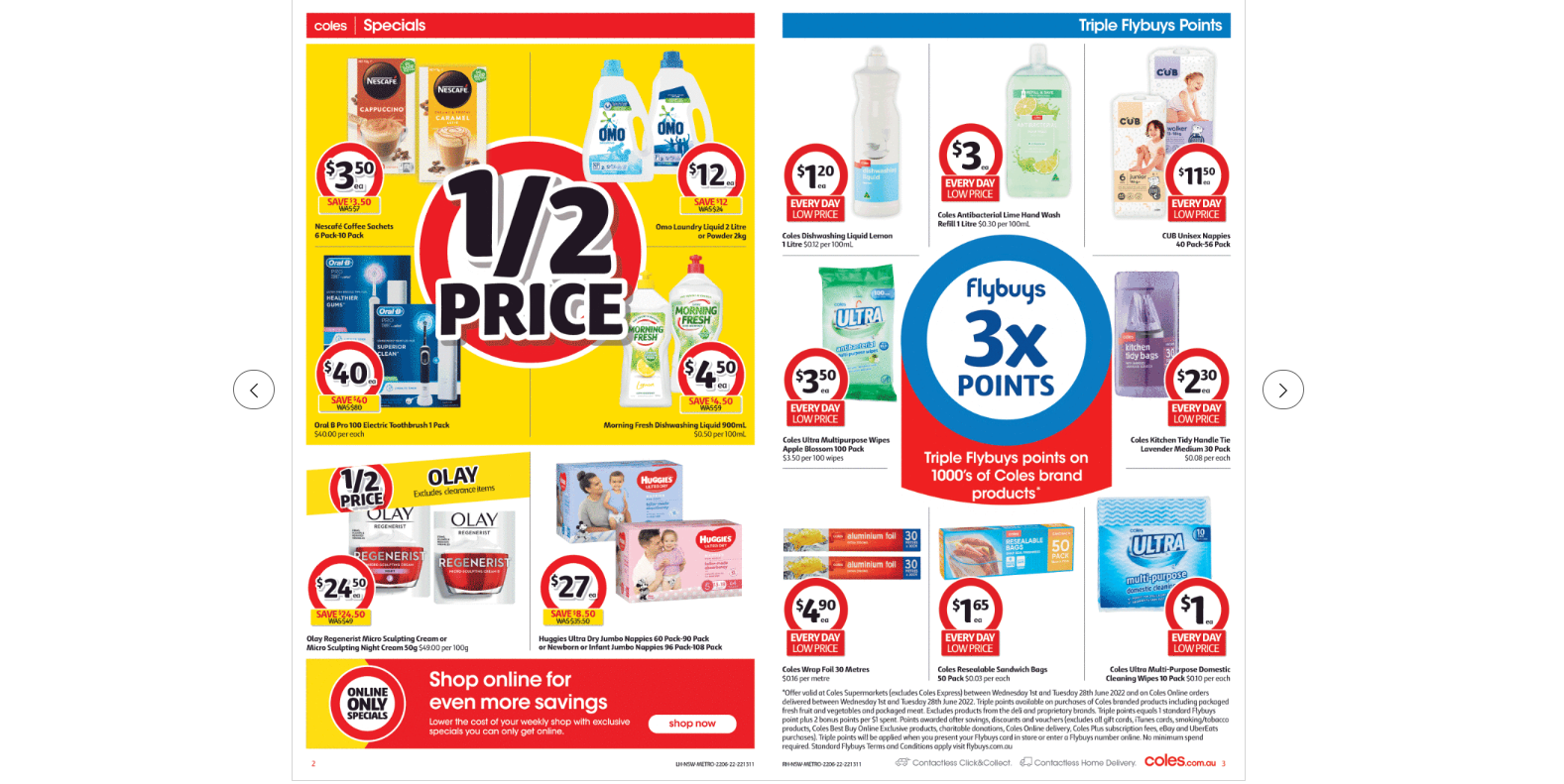 Coles this week's catalogue up to 50% OFF on groceries, beauty&everyday essentials(until 28th June)