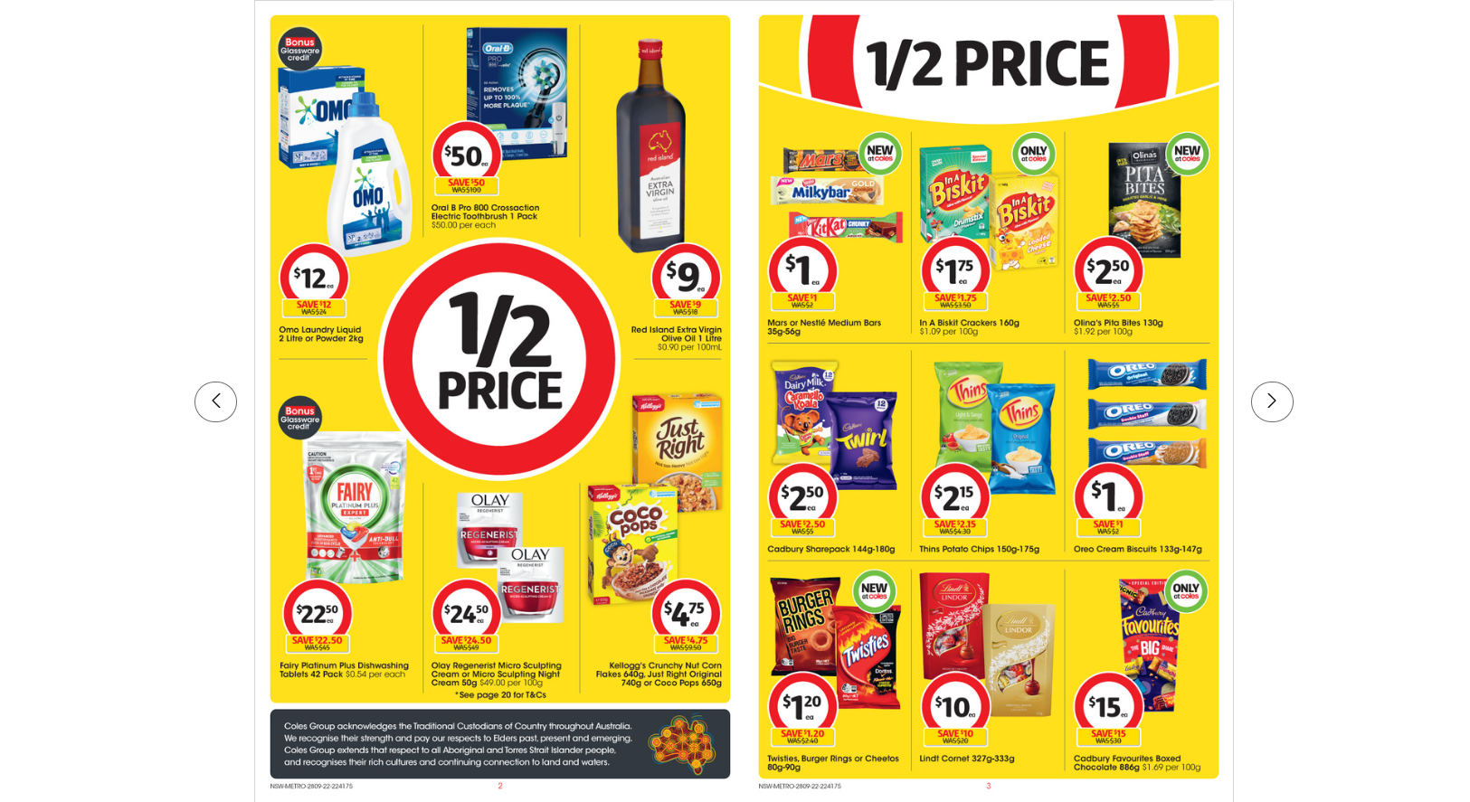 Coles this week's catalogue up to 50% OFF on groceries, beauty&everyday essentials(until 4th Oct)