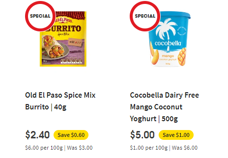 Coles Catalogue Vegan specials & 1/2 price for this week from Wed 28th Feb