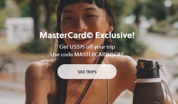 Take an extra US$75 off any Contiki trip with Mastercard