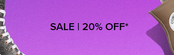 Extra 20% OFF selected styles with promo code @ Converse