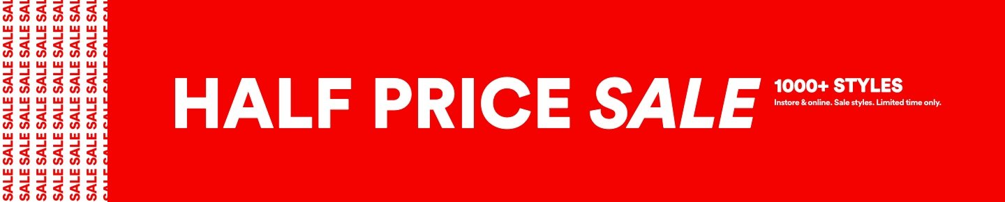 Half price sale - Save 50% OFF + Extra 20% Off Sale