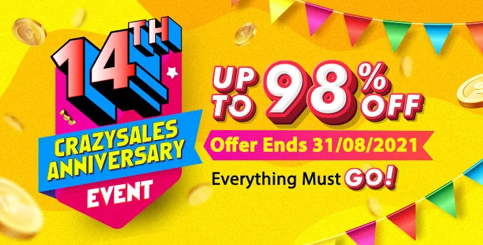 Save Up to 98% OFF on Anniversary sale