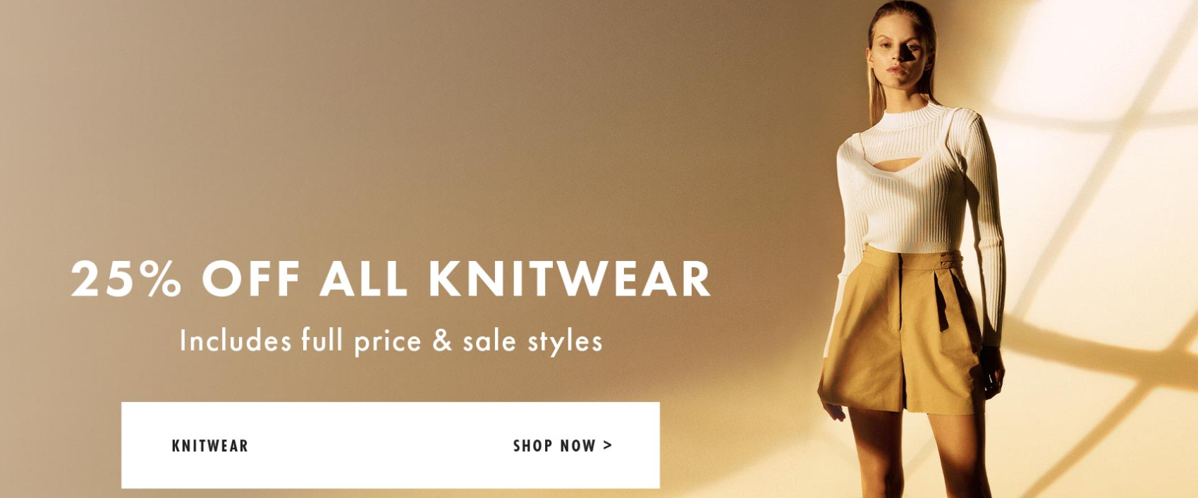 25% off all Knitwear