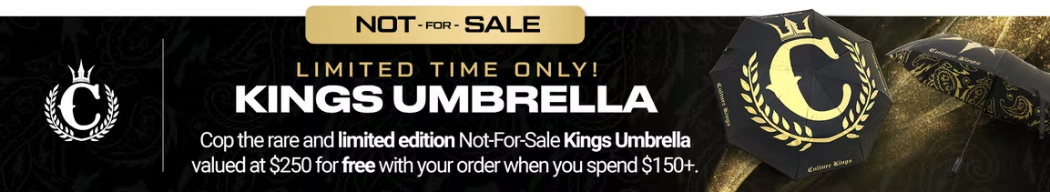 Not-For-Sale Kings Umbrella(valued $250) with orders over $150 + $0 delivery @ Culture Kings