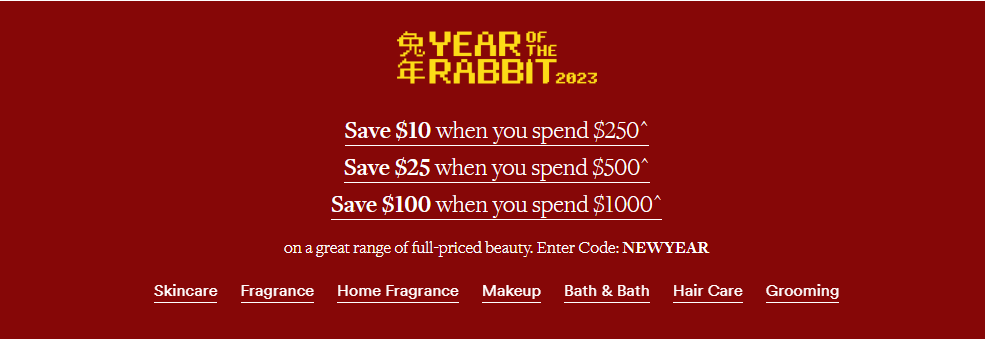 David Jones Beauty sale - Spend & Save up to $100 OFF with coupon