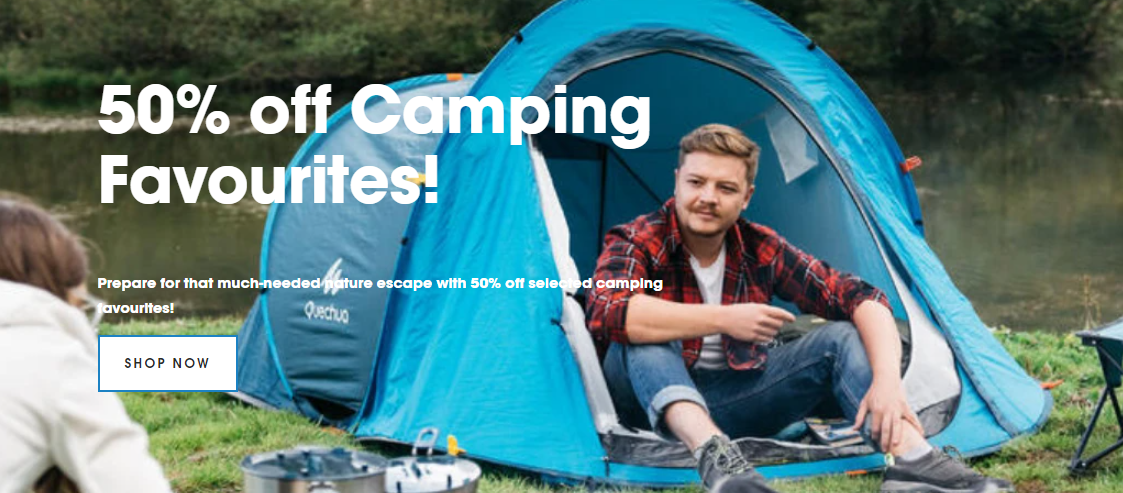 Save 50% OFF on Camping favourites including Black Wolf, Coleman, Companion, Dometic&more