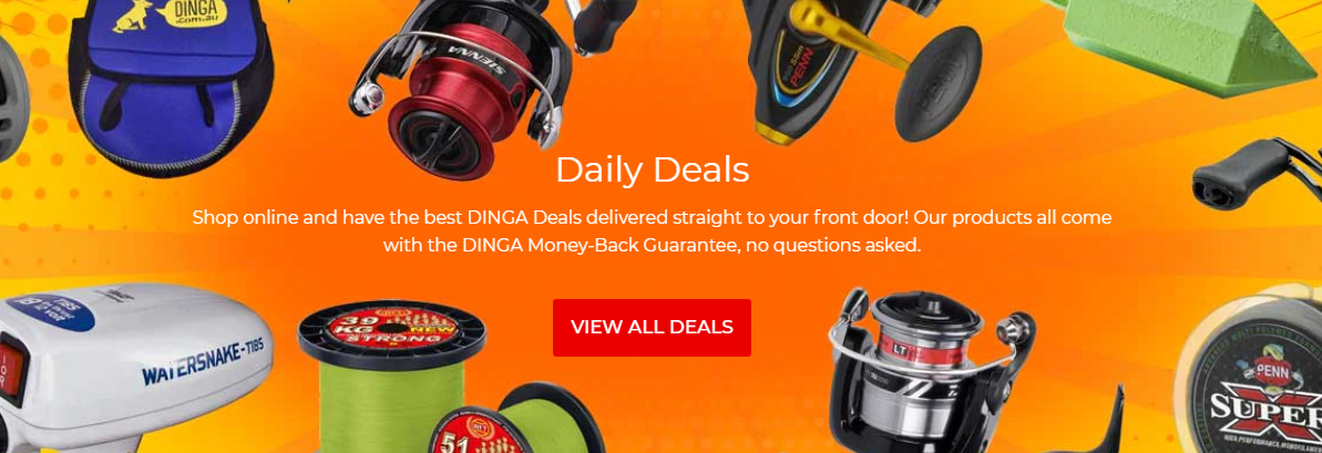 Dinga up to 50% OFF on clearance lures, clothing, boating accessories & more