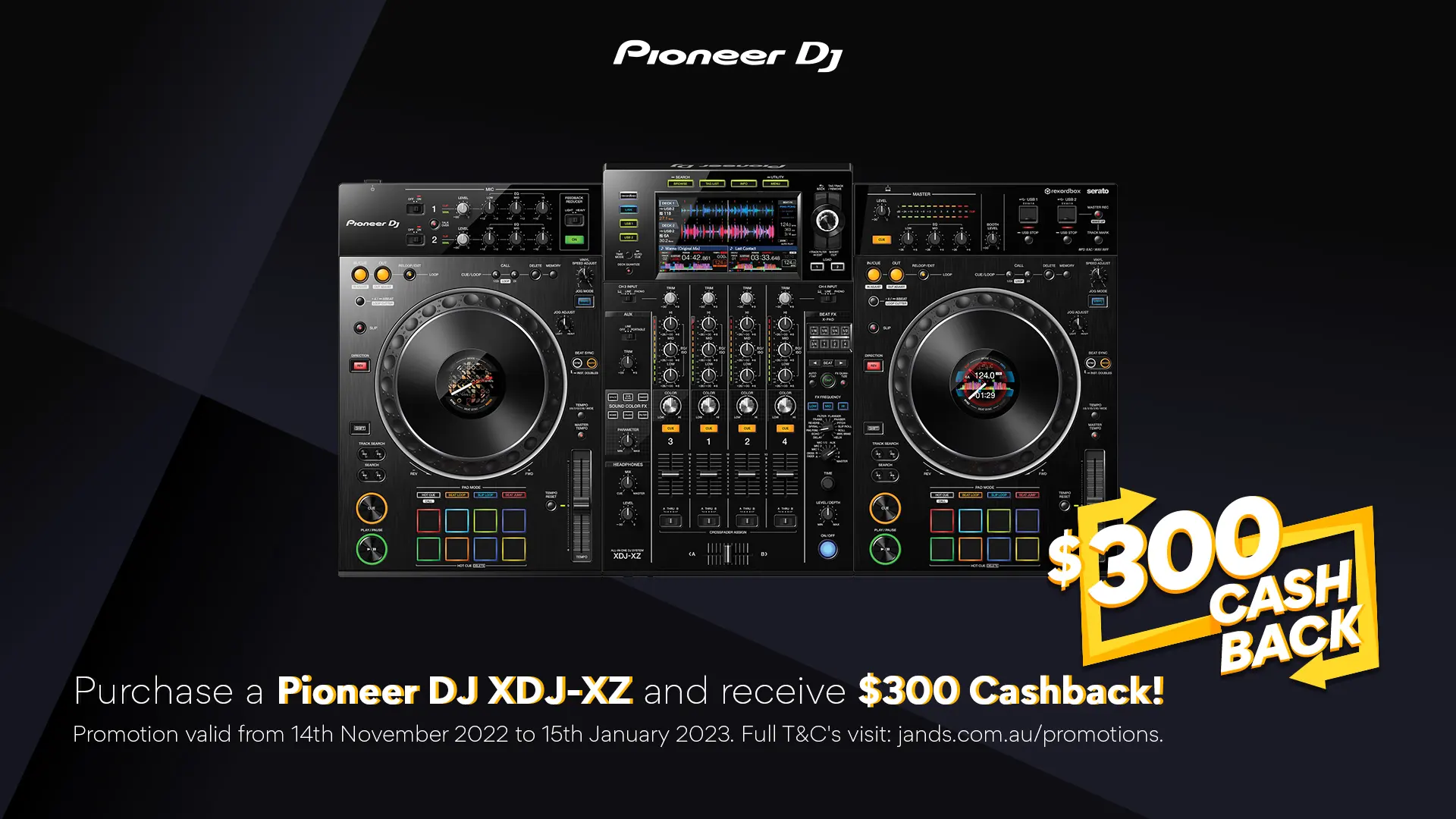 Find All Current offers from DJ City: $300 Cashback on DJ XDJ-XZ, $100 cashback on Pioneer PLX-1000