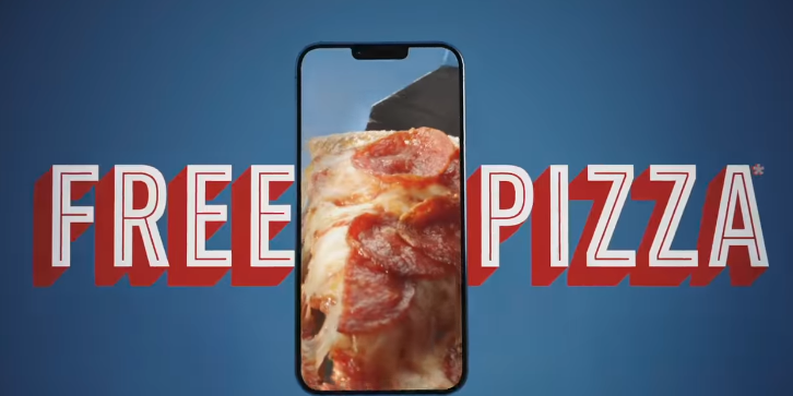 Get a free pizza voucher on your first order in the new Domino's app