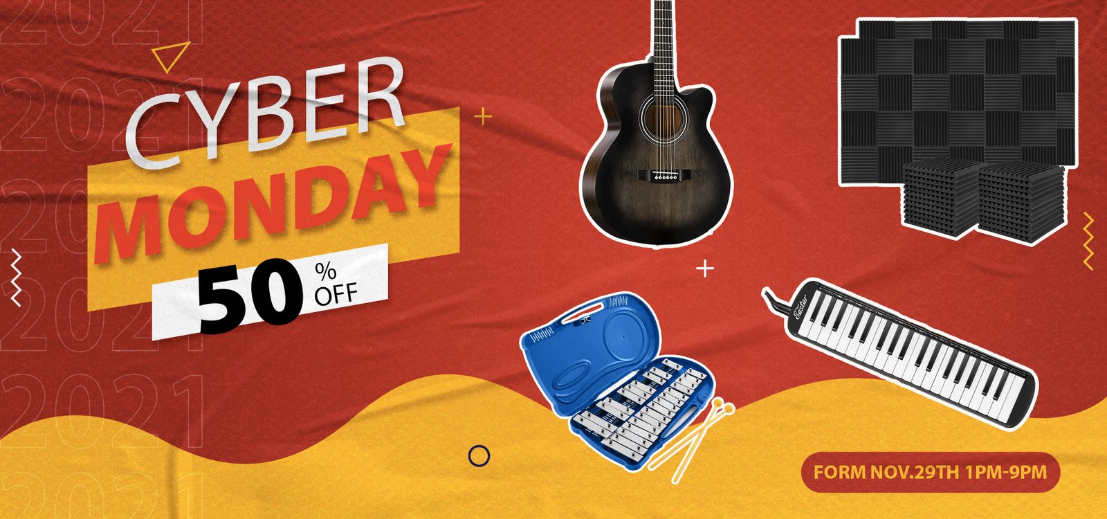 Donner Music extra 50% OFF on selected products with discount code including piano, guitars, & more