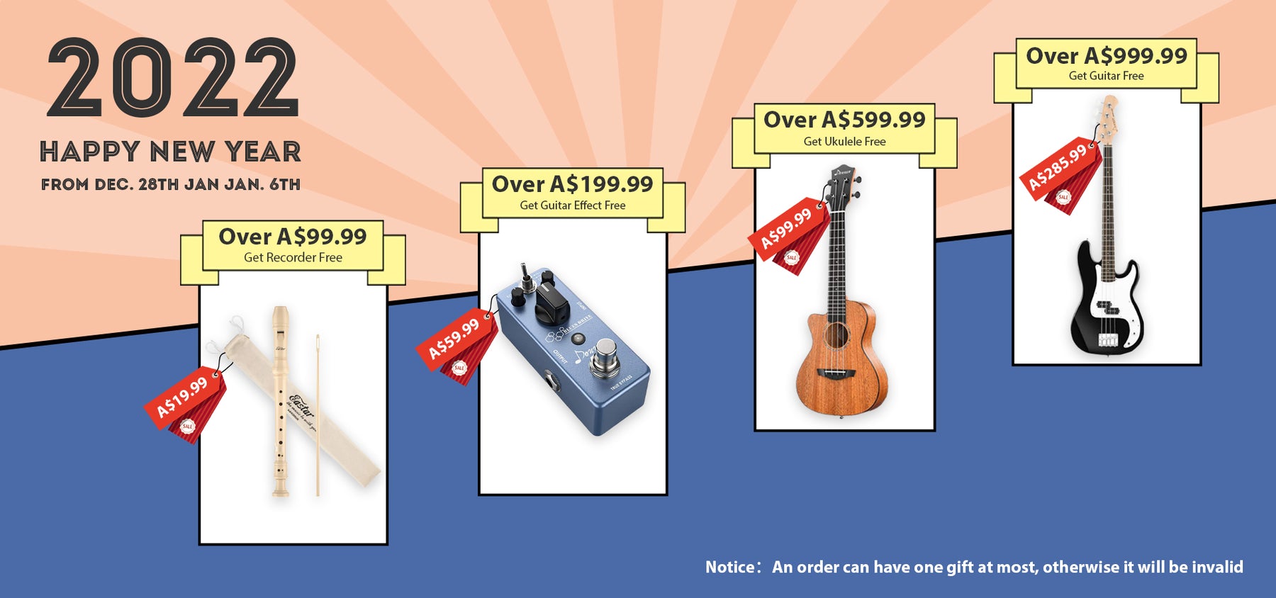 Donner music Spend and receive free recorder, guitar & more