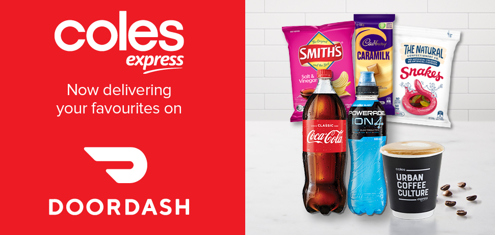 Doordash extra 30% OFF on your first order over $20 at Coles Express with promo code